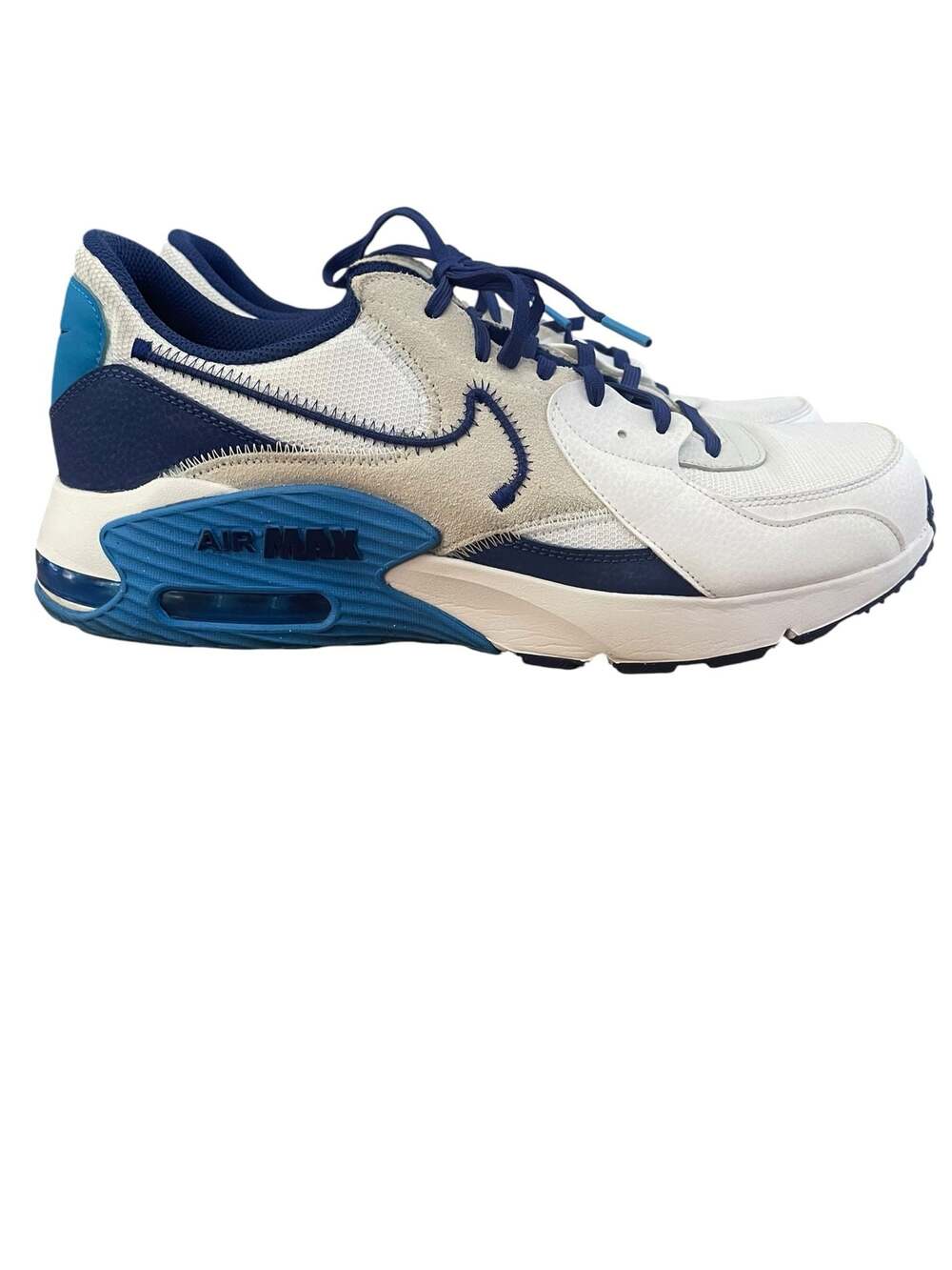 Nike Air Max Excee White Blue Running Comfort Athletic Sneakers Men’s 12